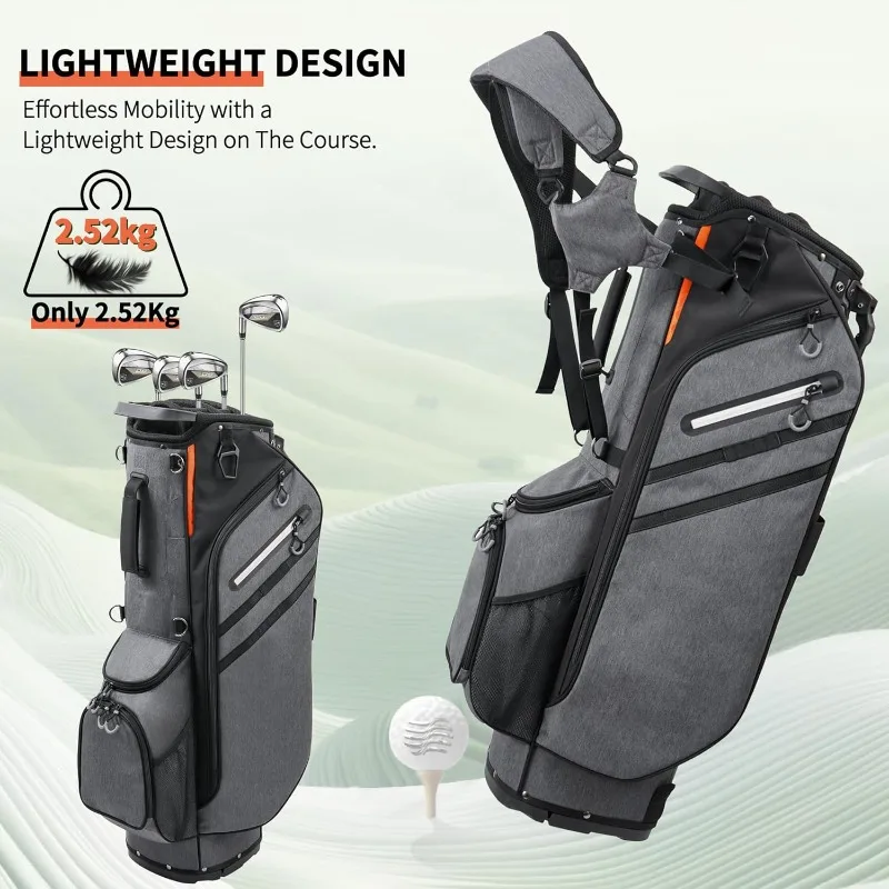 Golf Stand Bag 14 Way Full-Length Dividers with Stand - Image 3