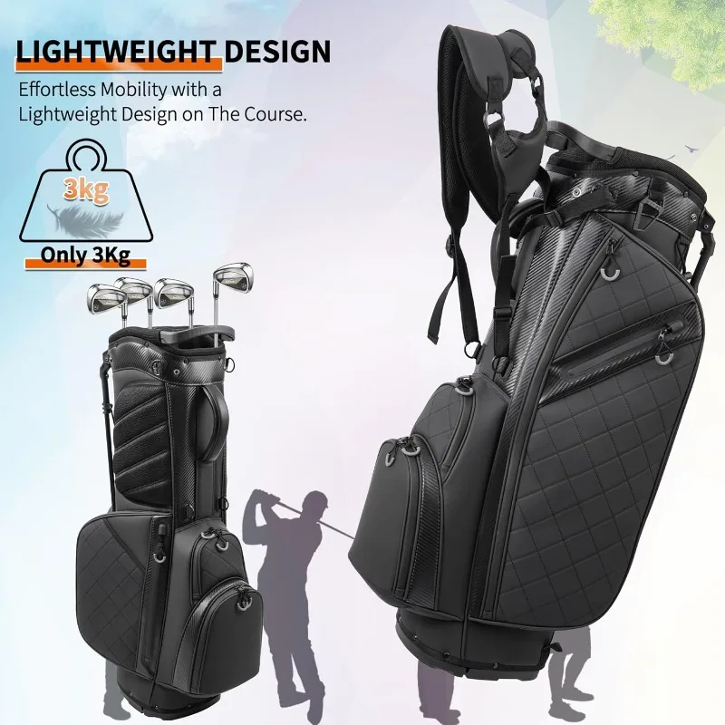 Golf Stand Bag with 14 Way Full Length Dividers - Image 3