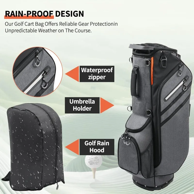 Golf Stand Bag 14 Way Full-Length Dividers with Stand - Image 5