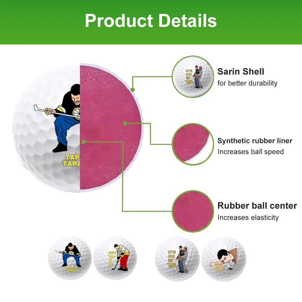 Funny Golf Ball Set 4 Pieces - Image 6