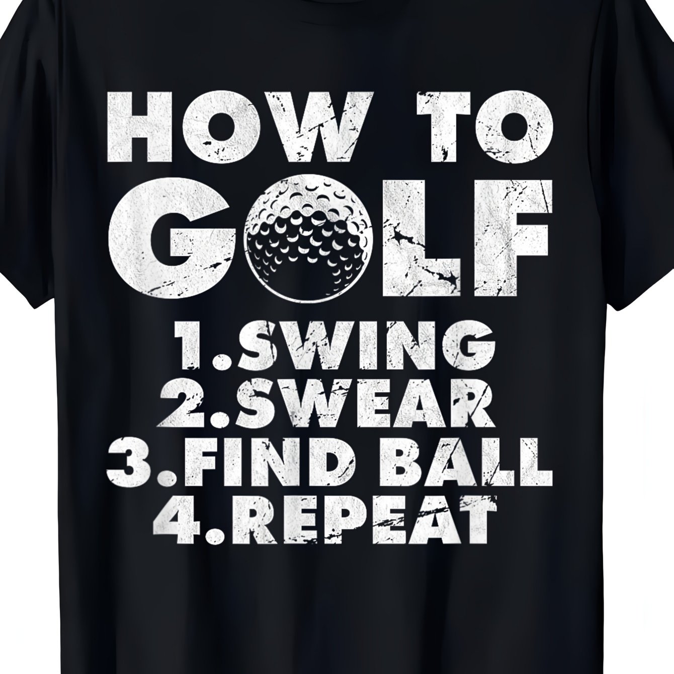 Funny Golfing Quote T-Shirt - "How to Golf" Humorous Golf Rules Design - Image 4
