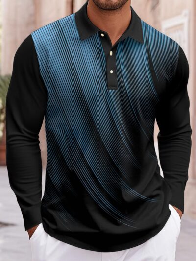 Men's Long-Sleeved Polo Shirt