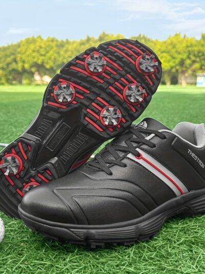 Men'S Professional Golf Shoes, Non-Slip Spikes, Outdoor Sport Training Sneakers