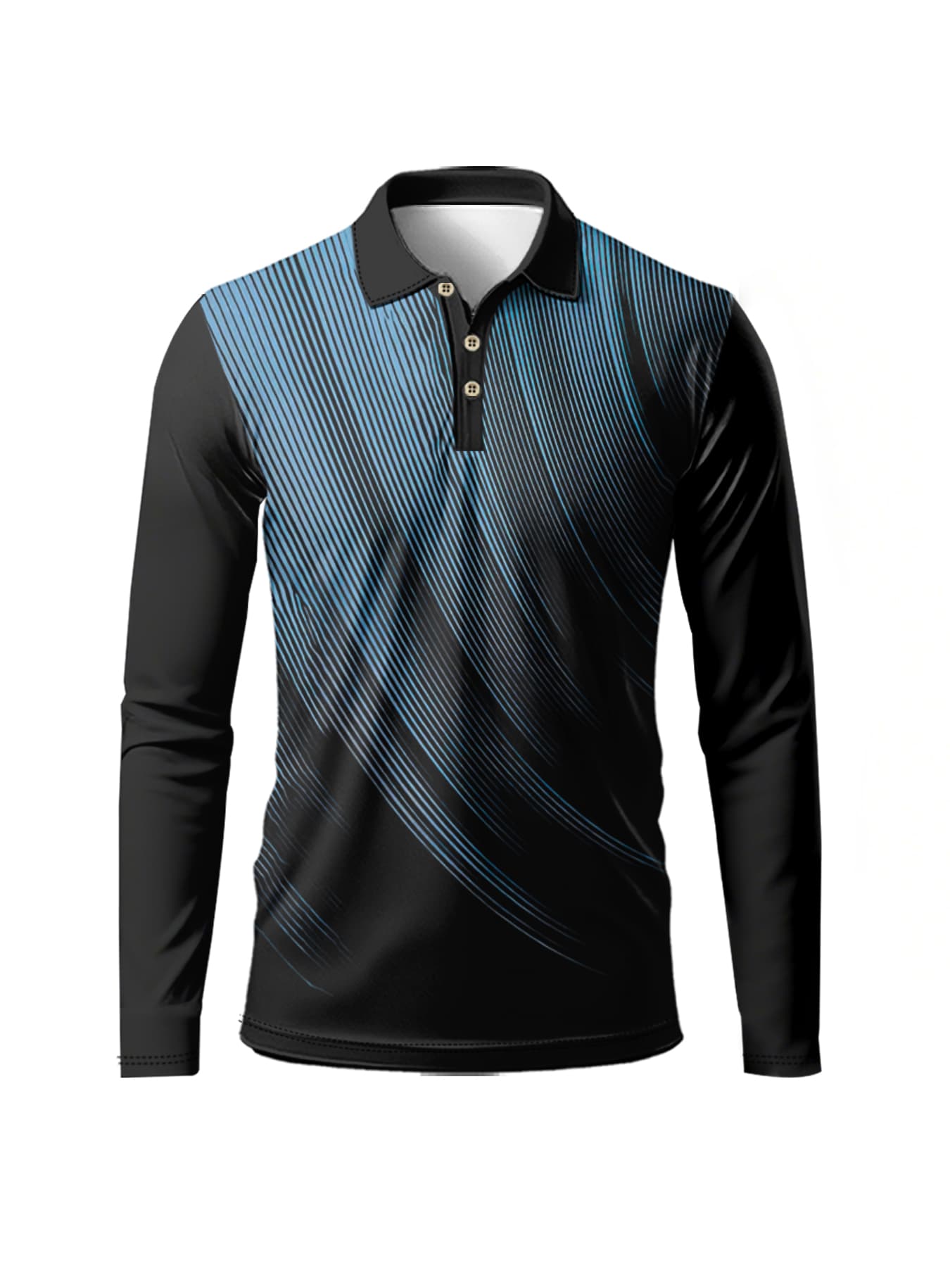 Men's Long-Sleeved Polo Shirt - Image 3