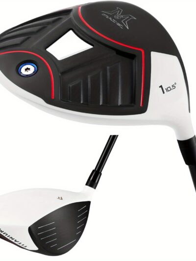 MAZEL Titanium Alloy Golf Drivers for Men, Right Handed, 460CC (White Black, Graphite, 10.5)