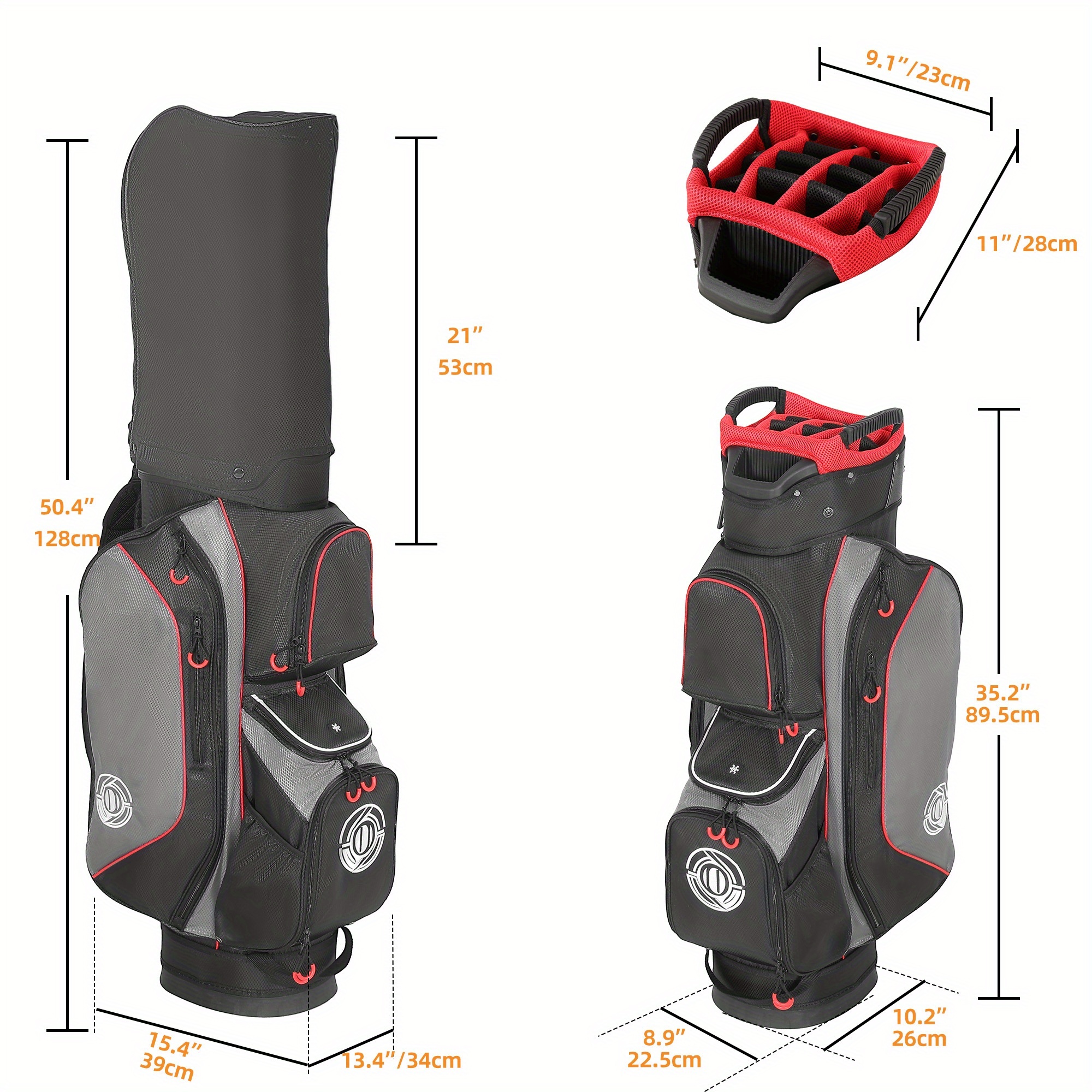 Shop source 15 Way Top Golf Cart Bag, Lightweight Golf Bag for Men Women - Image 2