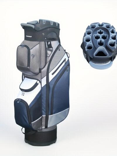 LivsinGolf T-Lock Golf Cart Bag with 14-Way Organizer Divider Top