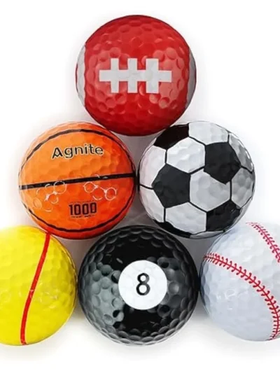 Funny Golf Balls 6Pack Colored Golf Balls