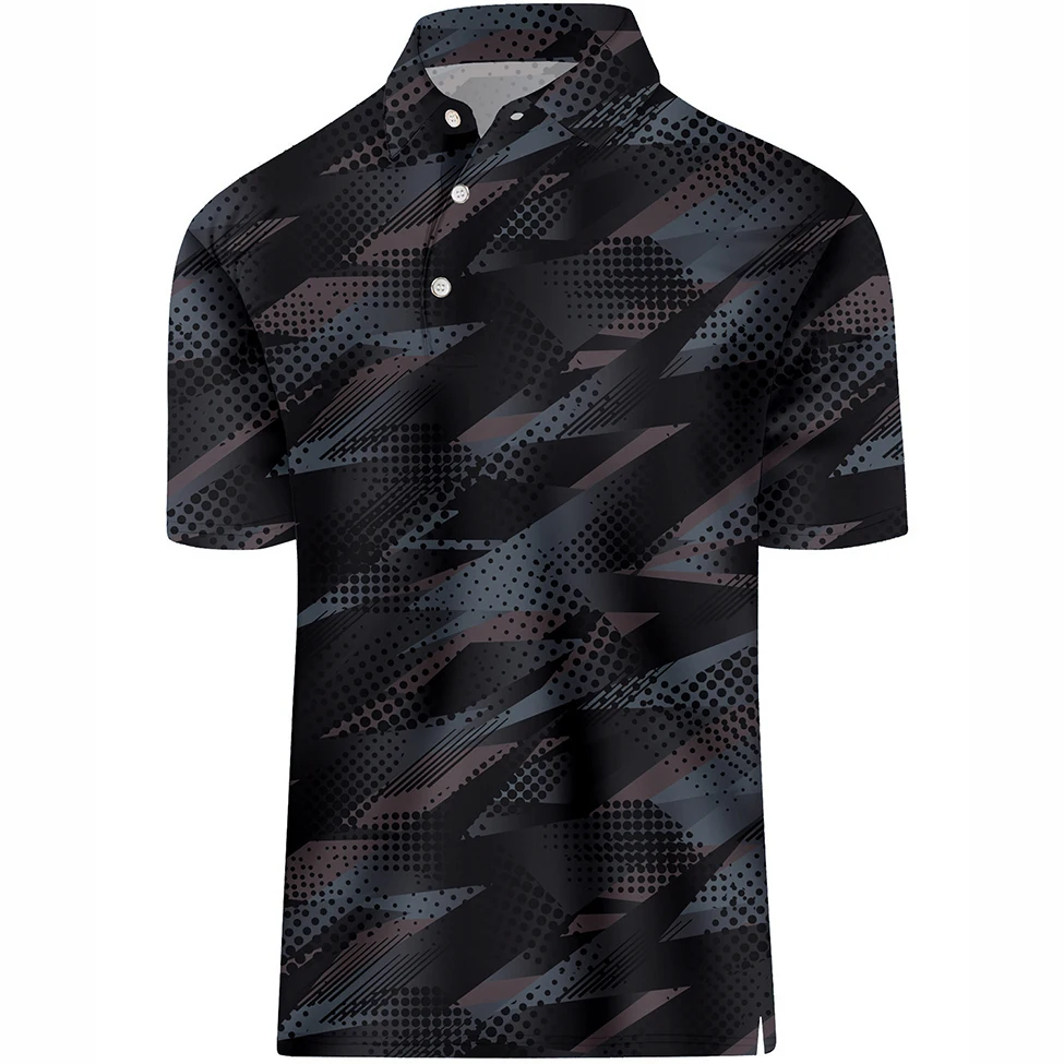 Men's Golf T-shirt Soft Breathable Elastic Fabric Short Sleeve - Image 8