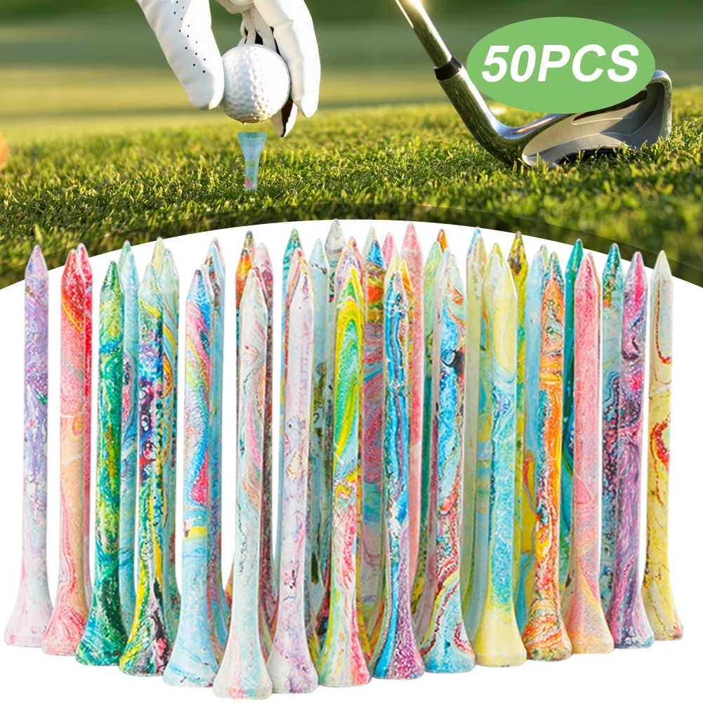 50Pcs Golf Wood Tees Mixed Color - Image 2