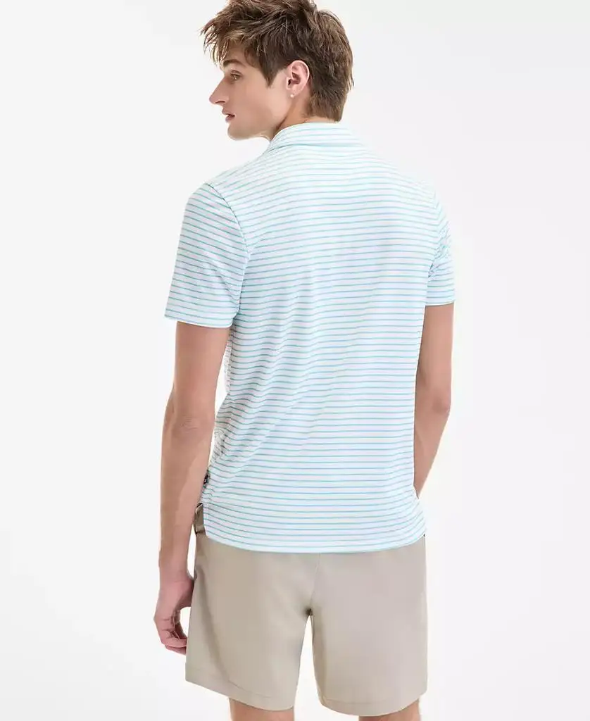 Nautica | Men’s Classic-Fit Stripe Moisture Wicking Performance Golf Polo Shirt - Image 4
