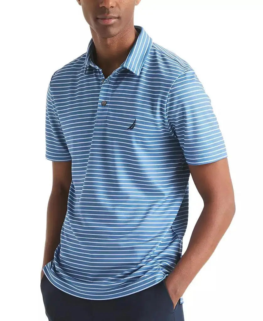 Nautica | Men’s Classic-Fit Stripe Moisture Wicking Performance Golf Polo Shirt - Image 6