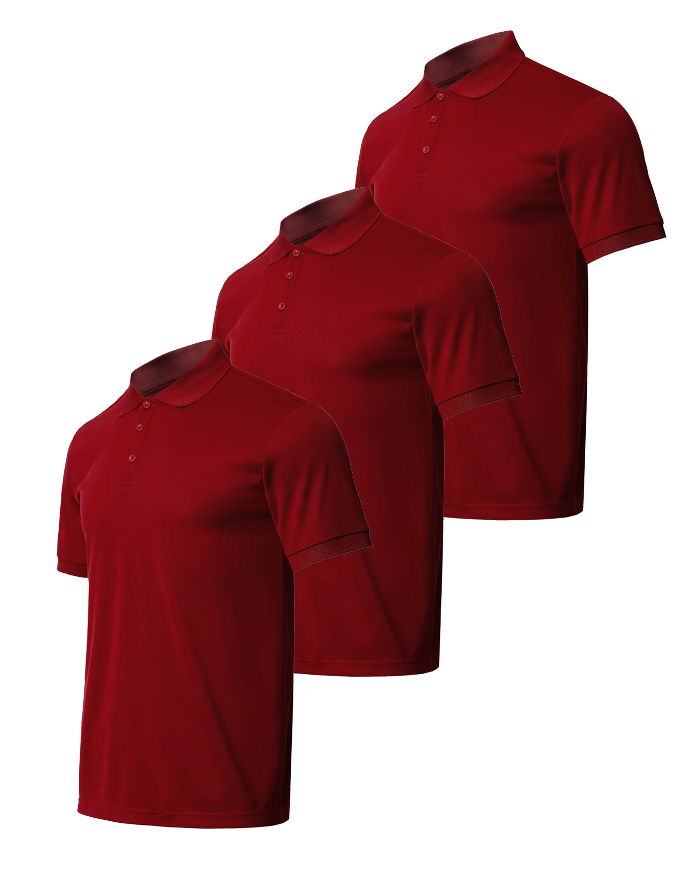 3-piece men's solid color short sleeved golf shirt casual and comfortable top suitable for summer - Image 9