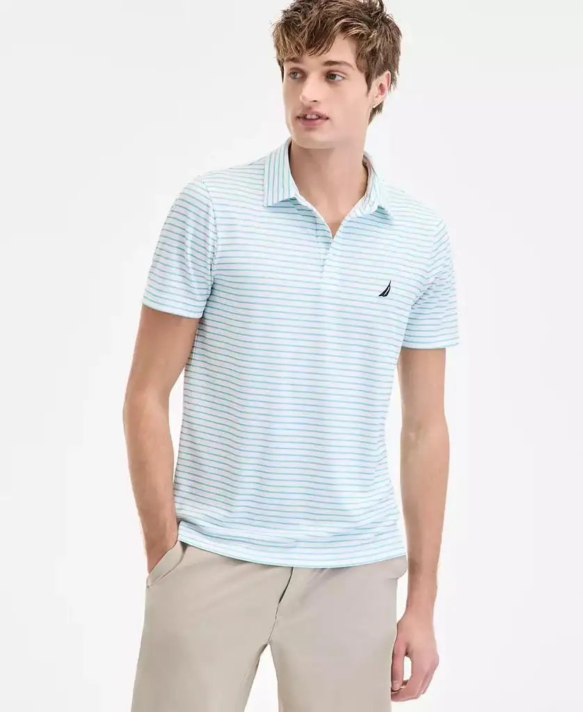 Nautica | Men’s Classic-Fit Stripe Moisture Wicking Performance Golf Polo Shirt