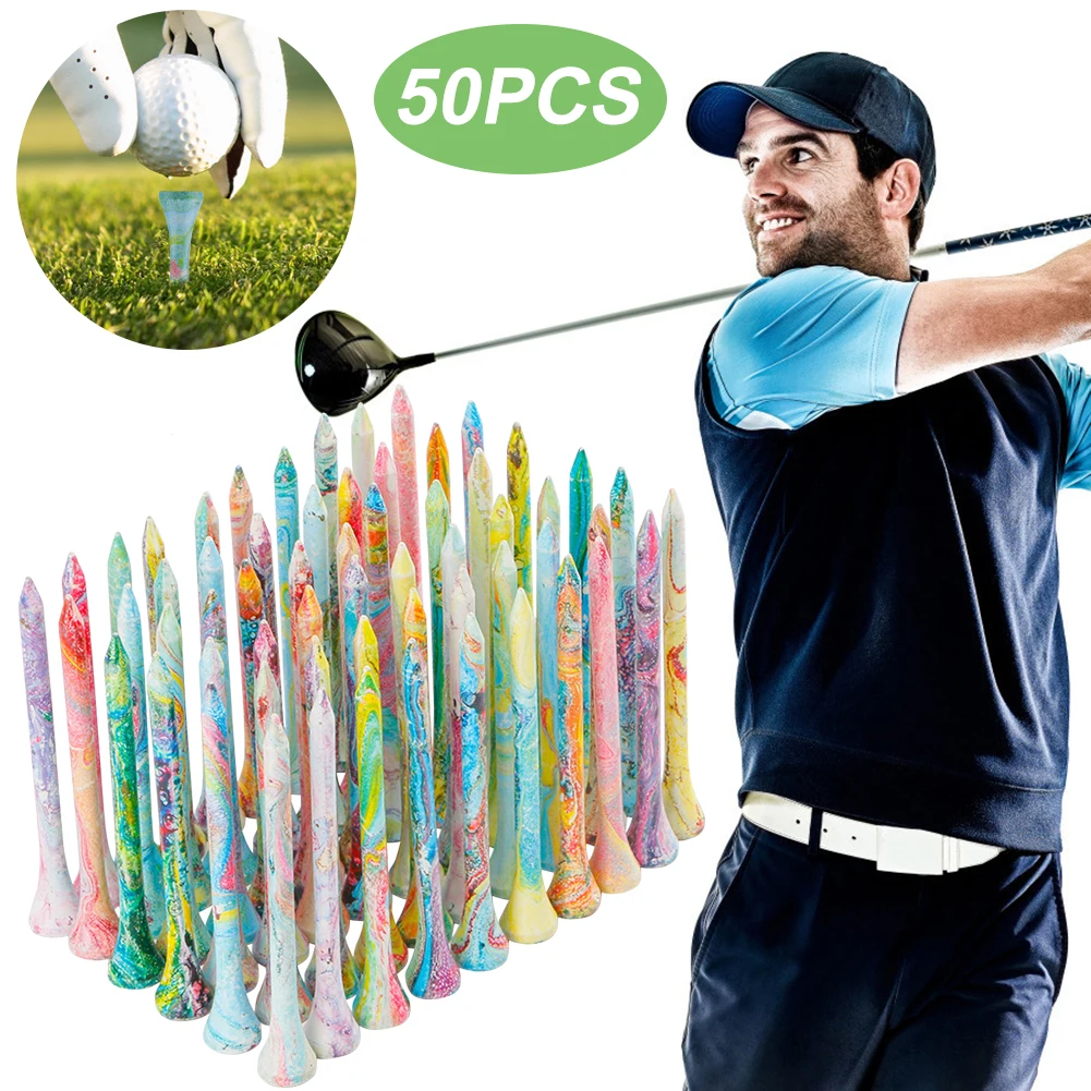 50Pcs Golf Wood Tees Mixed Color - Image 3