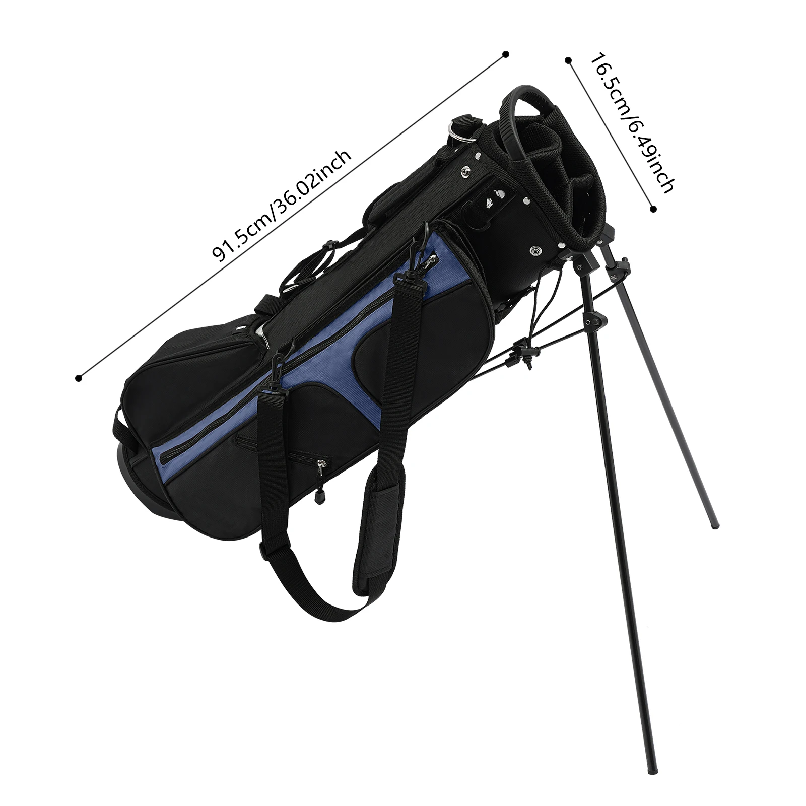 Portable Golf Stand Bag Nylon Golf Stand Bag with Shoulder Strap - Image 4