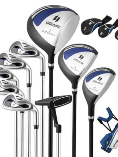 9 10 12 Pieces Men's Complete Golf Clubs Set with 460CC Driver Fairway Wood Hybrid