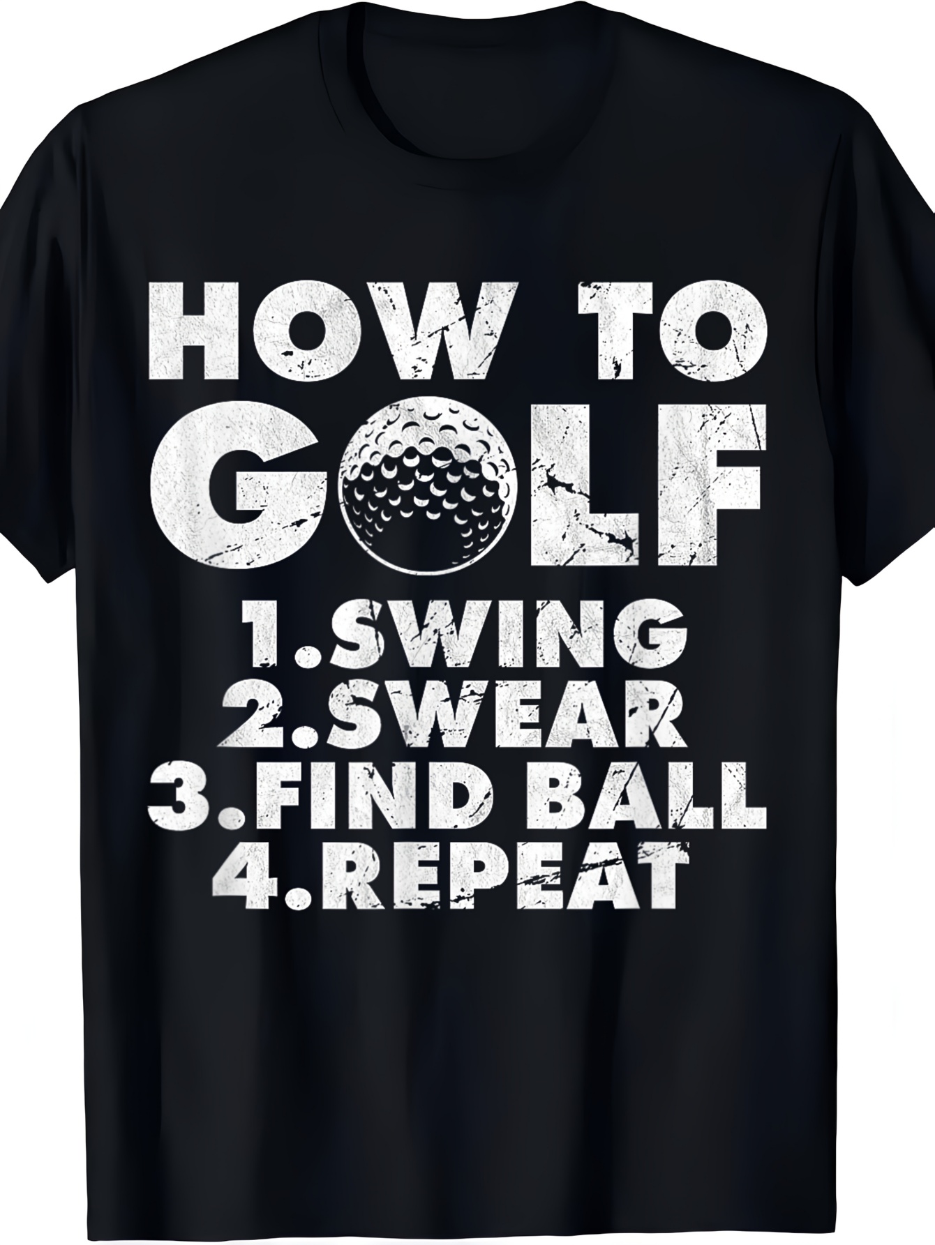 Funny Golfing Quote T-Shirt - "How to Golf" Humorous Golf Rules Design