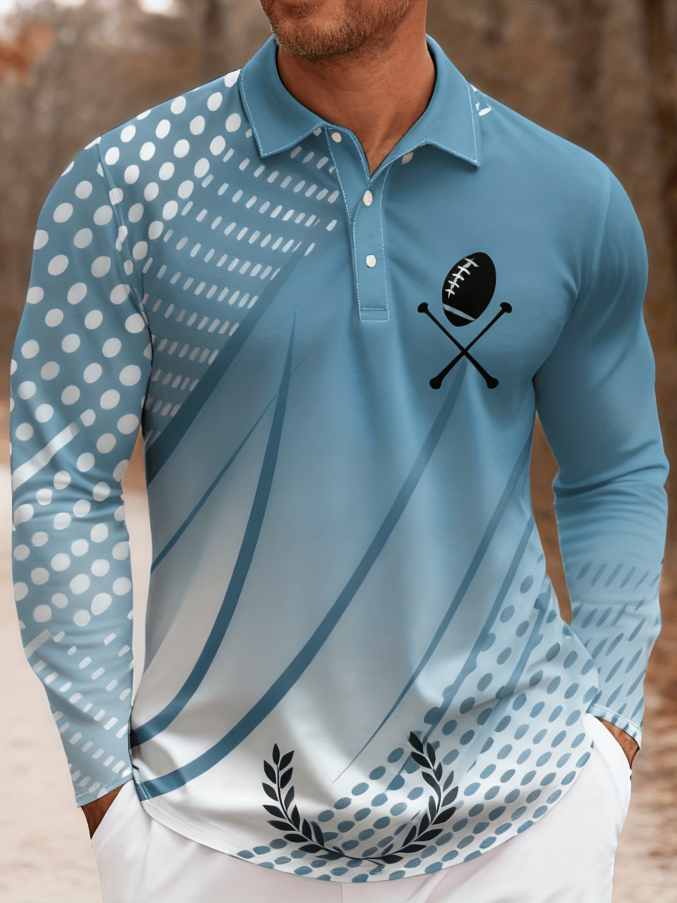 Men's Lightweight Breathable Golf Shirt with Long Sleeves - Image 5