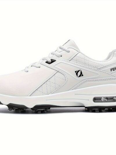 FENLERN Golf Shoes Men Men's PROFESSIONAL GOLF SHOES Comfortable Insole Natural Cushioning Professional Golf Spikes Grip