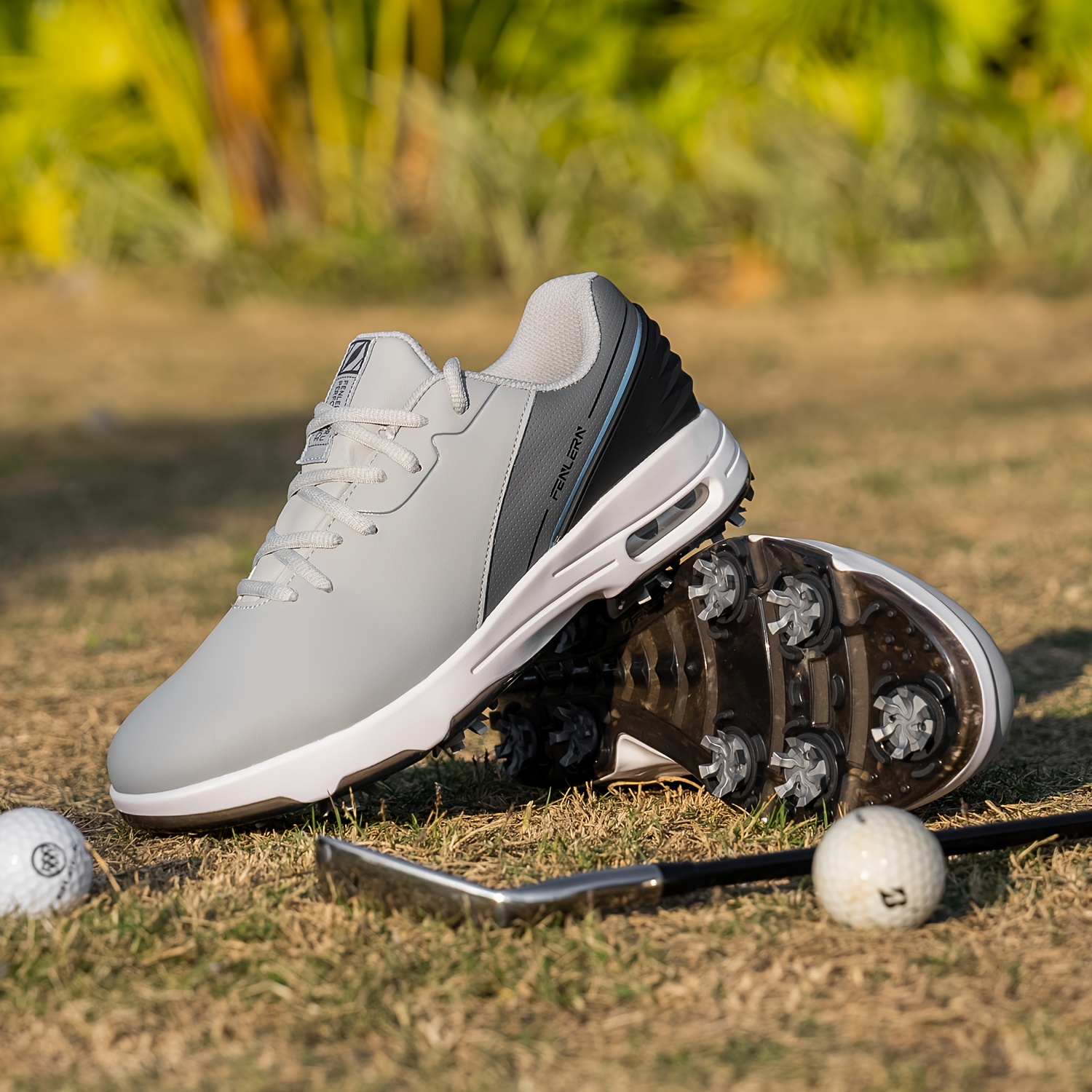 FENLERN Men's Waterproof & Breathable Golf Shoes with Cushioned Support, Full-Grip Cleats - Image 5