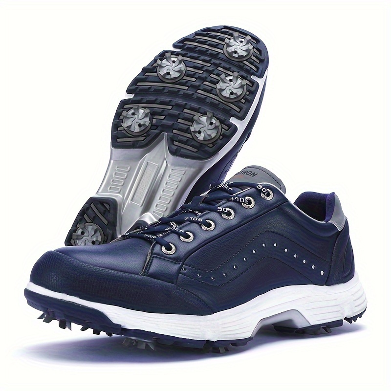 Men's Trendy Non-slip Lace Up Golf Shoes With Cleats