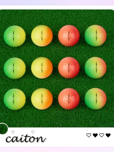Caiton 12/3pcs Rainbow Golf Ball Set