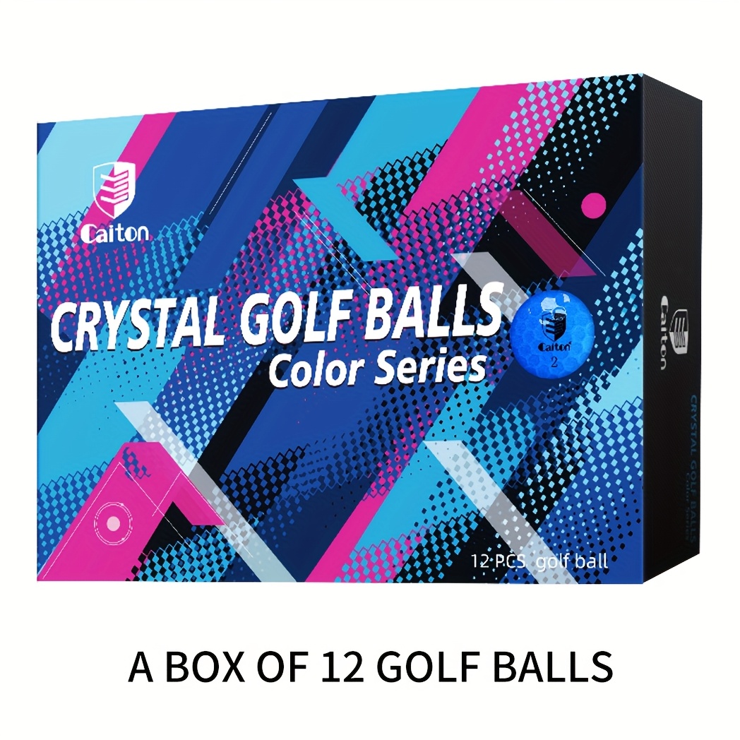 12pcs Caiton Golf Balls - Crystal-Clear Finish, High-Visibility Blue 2-Layer Design for Maximum Distance, Control & Accuracy - Image 5