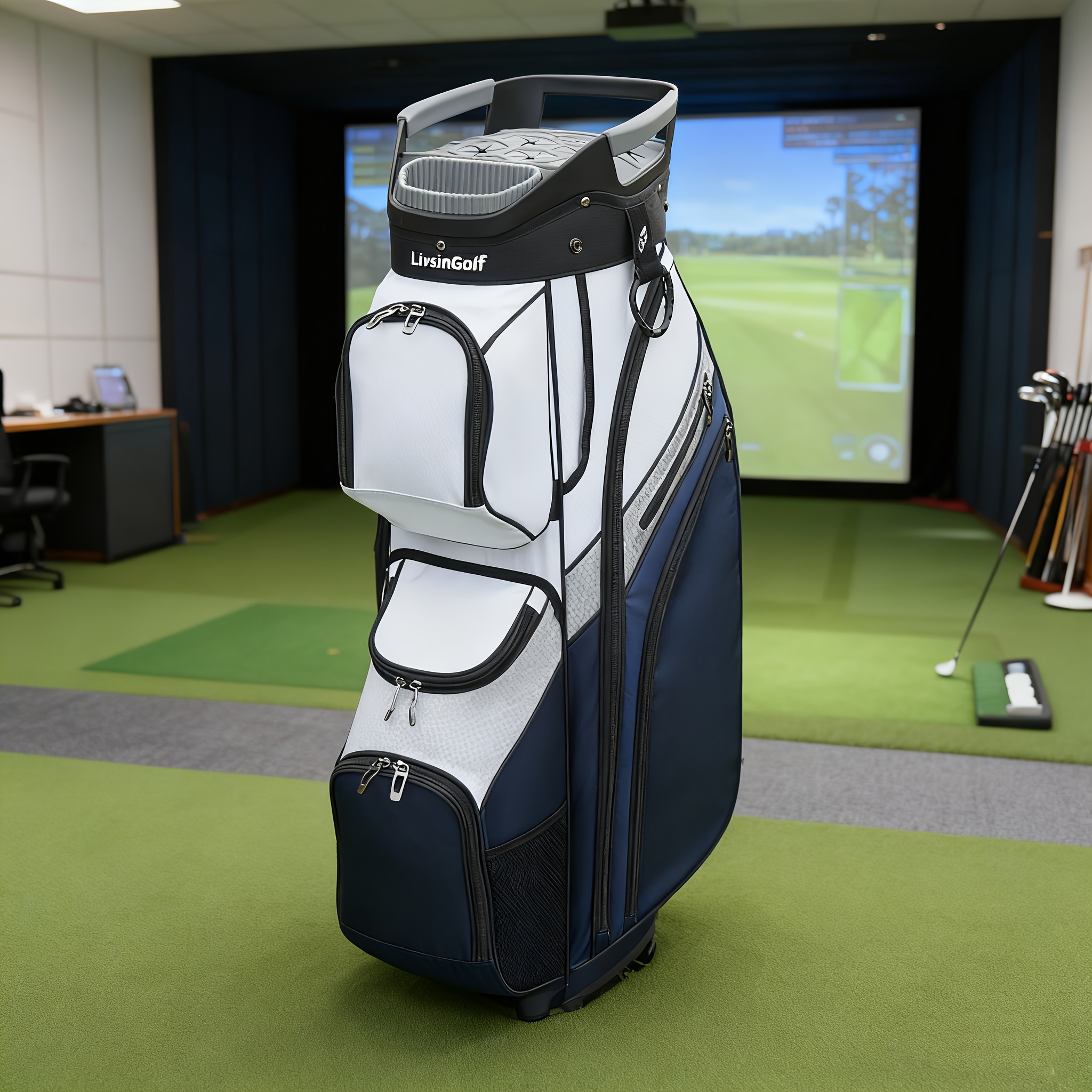 Livsingolf 15-Way Divider Lightweight Silent Stand Bag with Handle, Unisex - Image 5