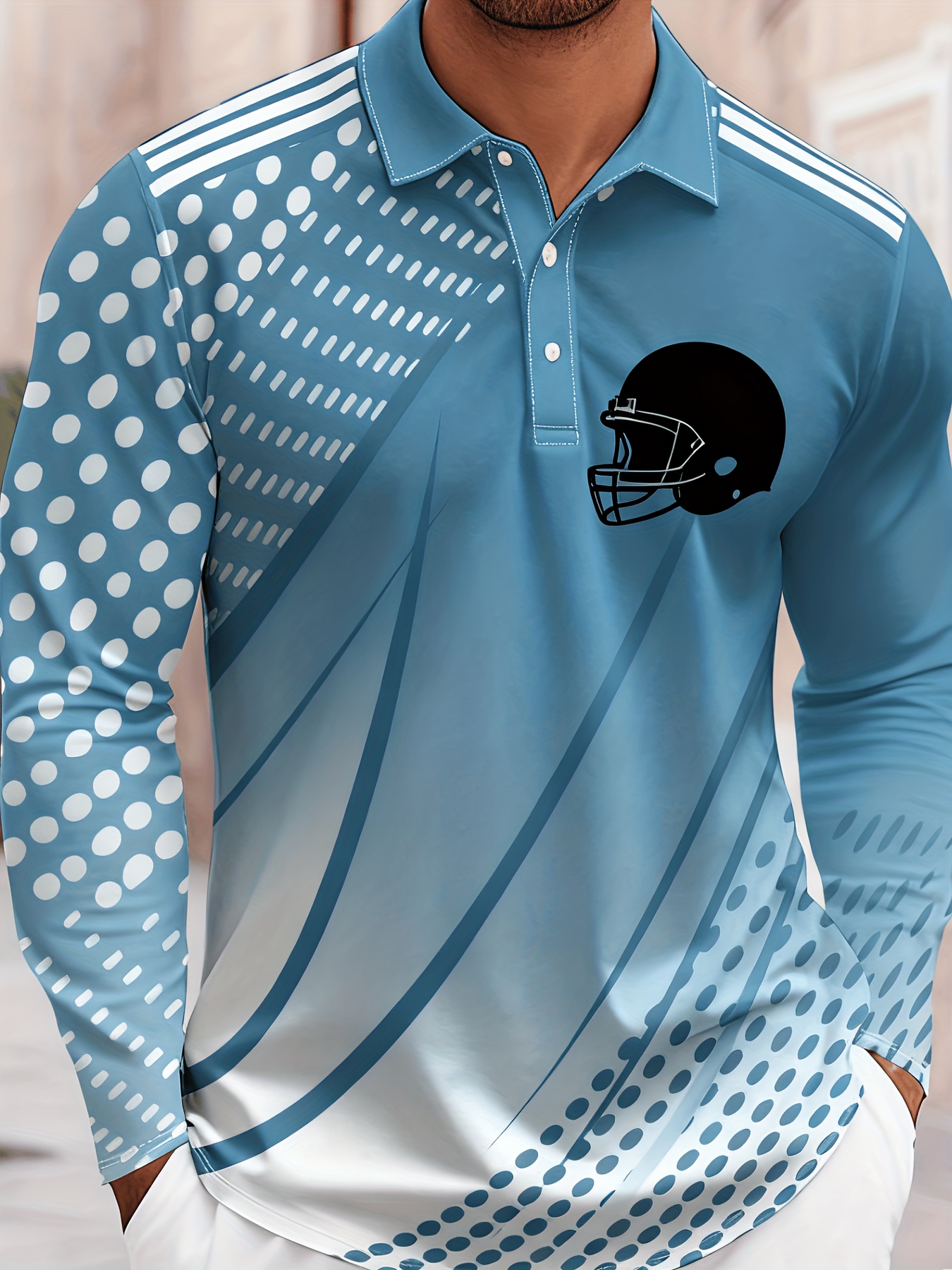 Men's Lightweight Breathable Golf Shirt with Long Sleeves - Image 3