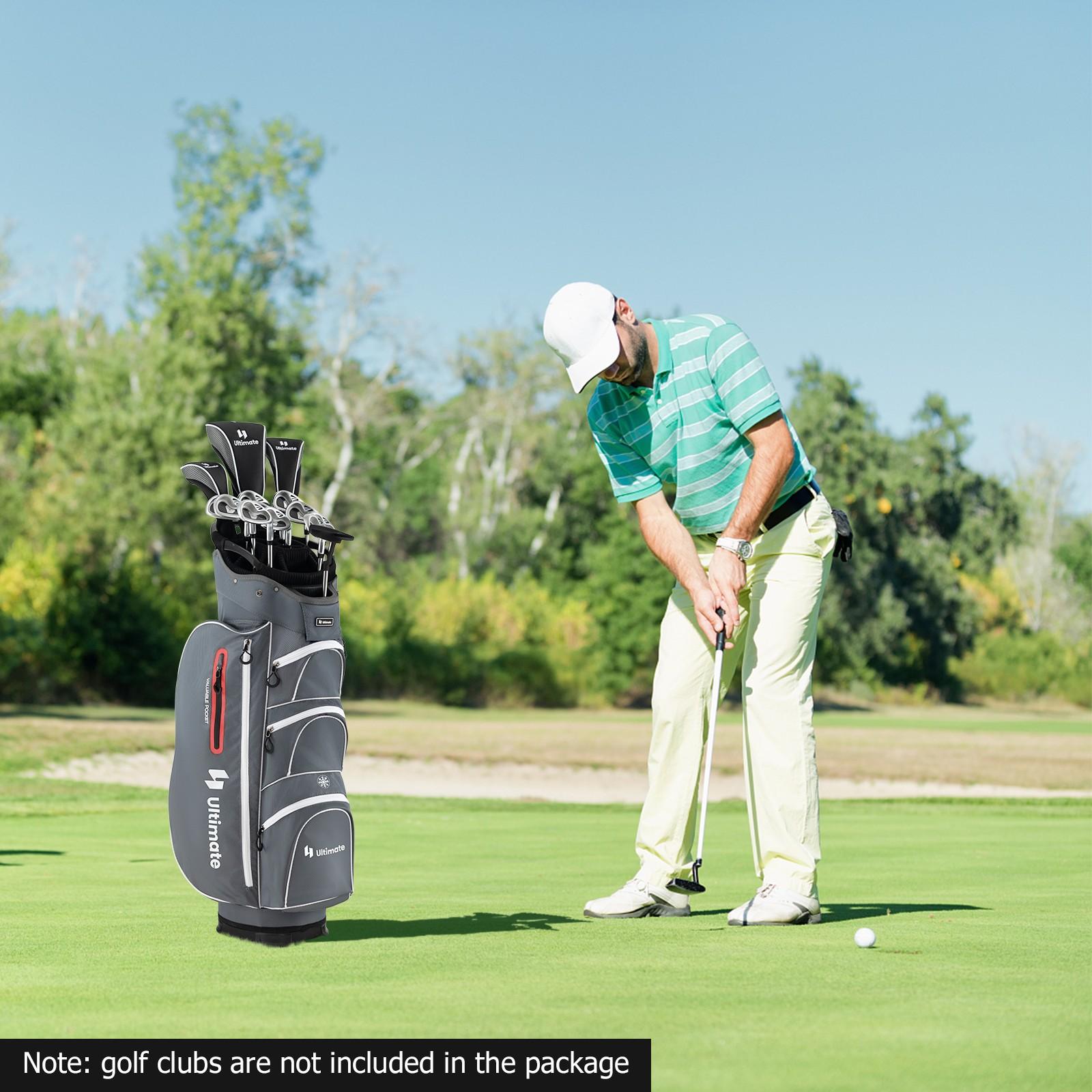 GYMAX Heavy-Duty Golf Cart with 15-Way Top Dividers & Individual Putter Holder - Image 5