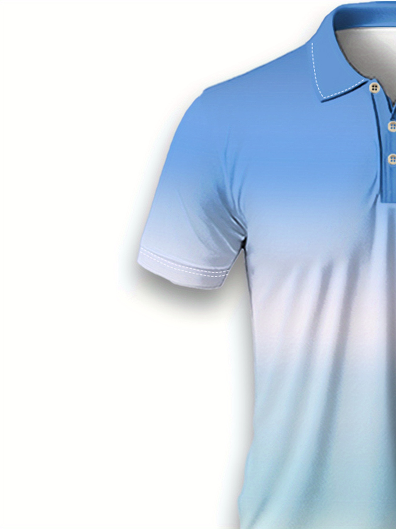Short-Sleeved Sports POLO Shirt for Men with a Trendy Gradient Design - Image 5