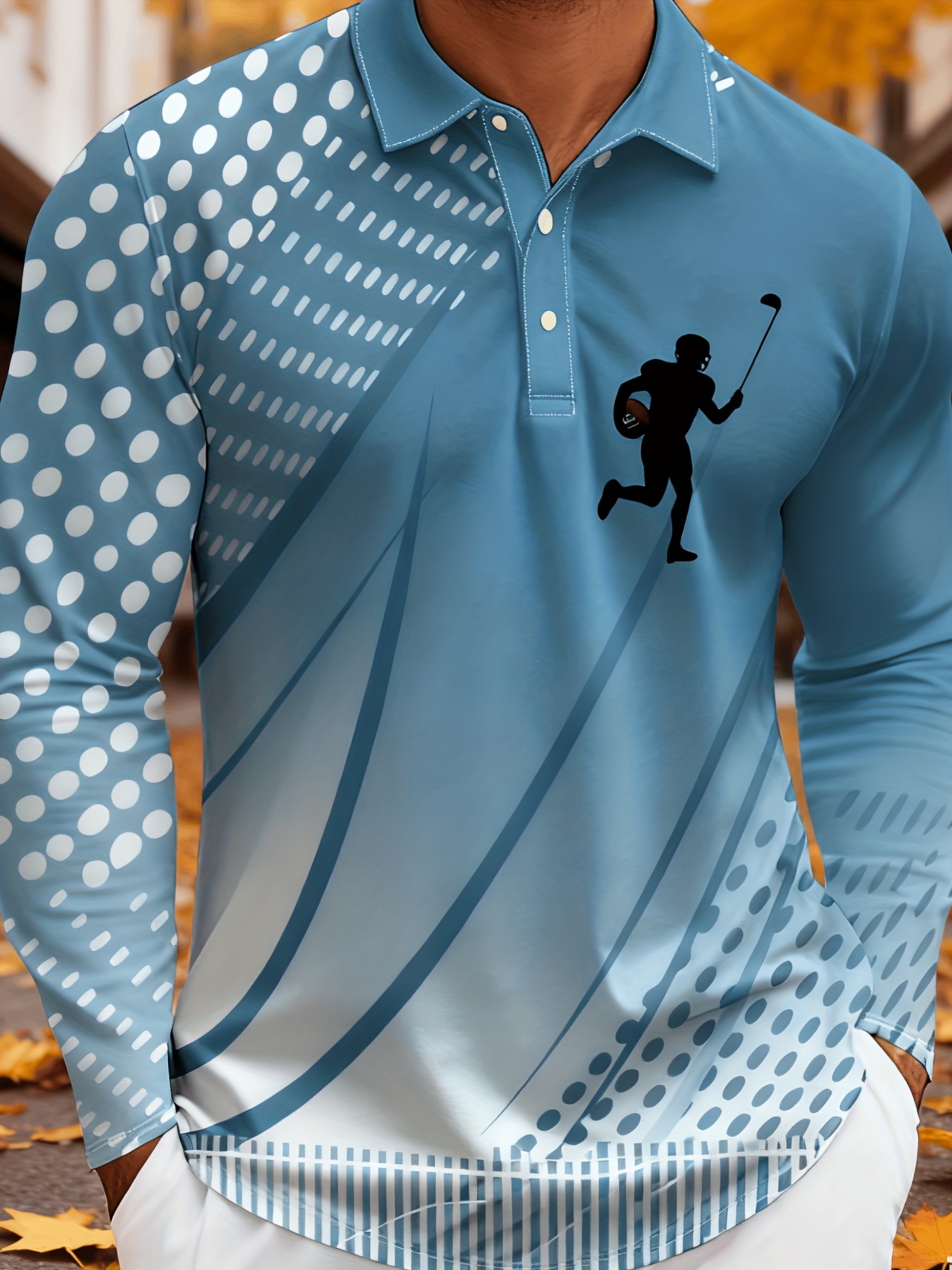 Men's Lightweight Breathable Golf Shirt with Long Sleeves - Image 9