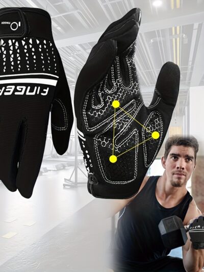 FINGER TEN Gloves Full Finger Men Women Touchscreen Gel Padded Anti-Slip
