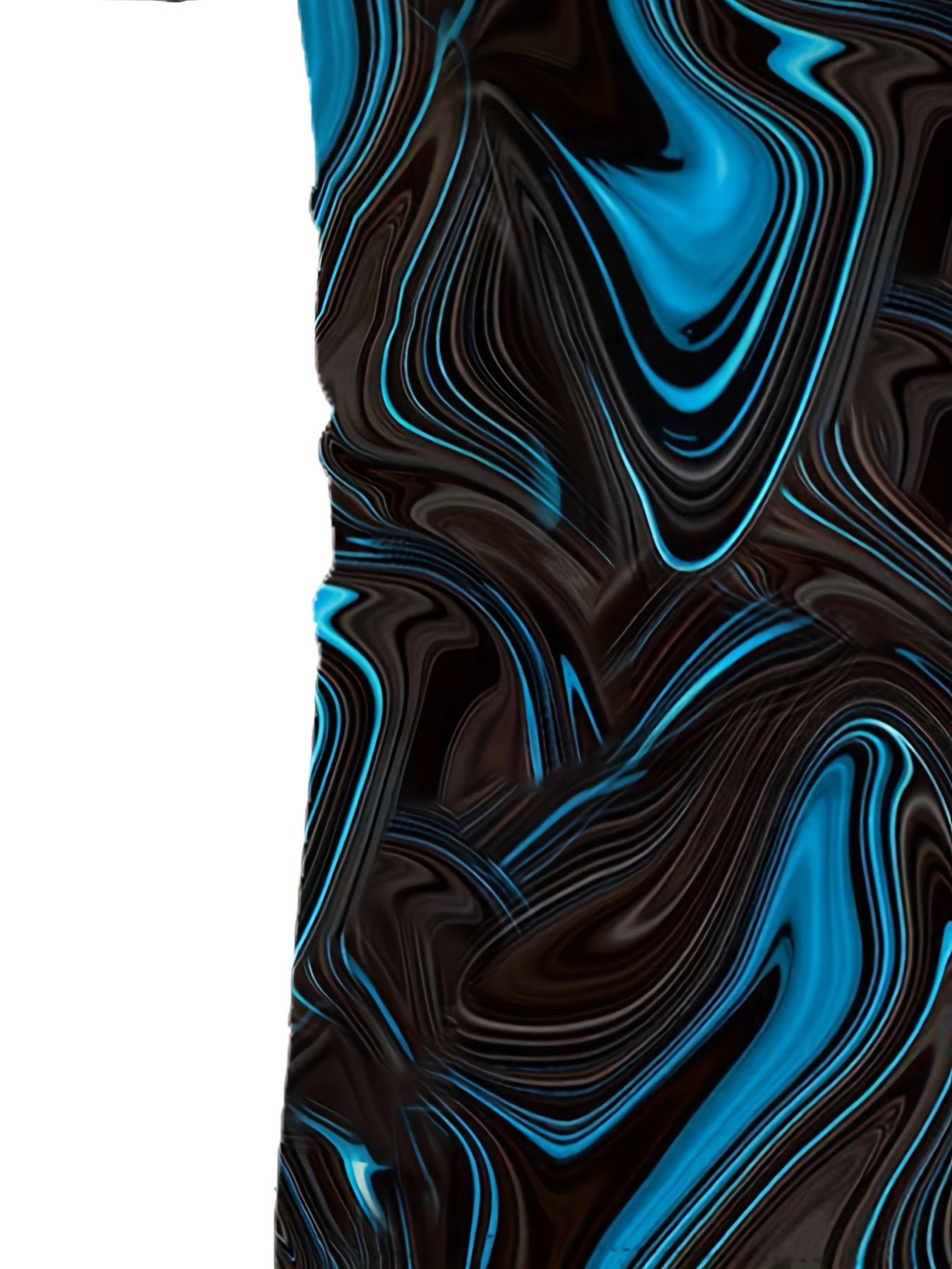 Men's Slim-Fit Short Sleeve Shirt with Black & Blue Swirl Print - Image 5