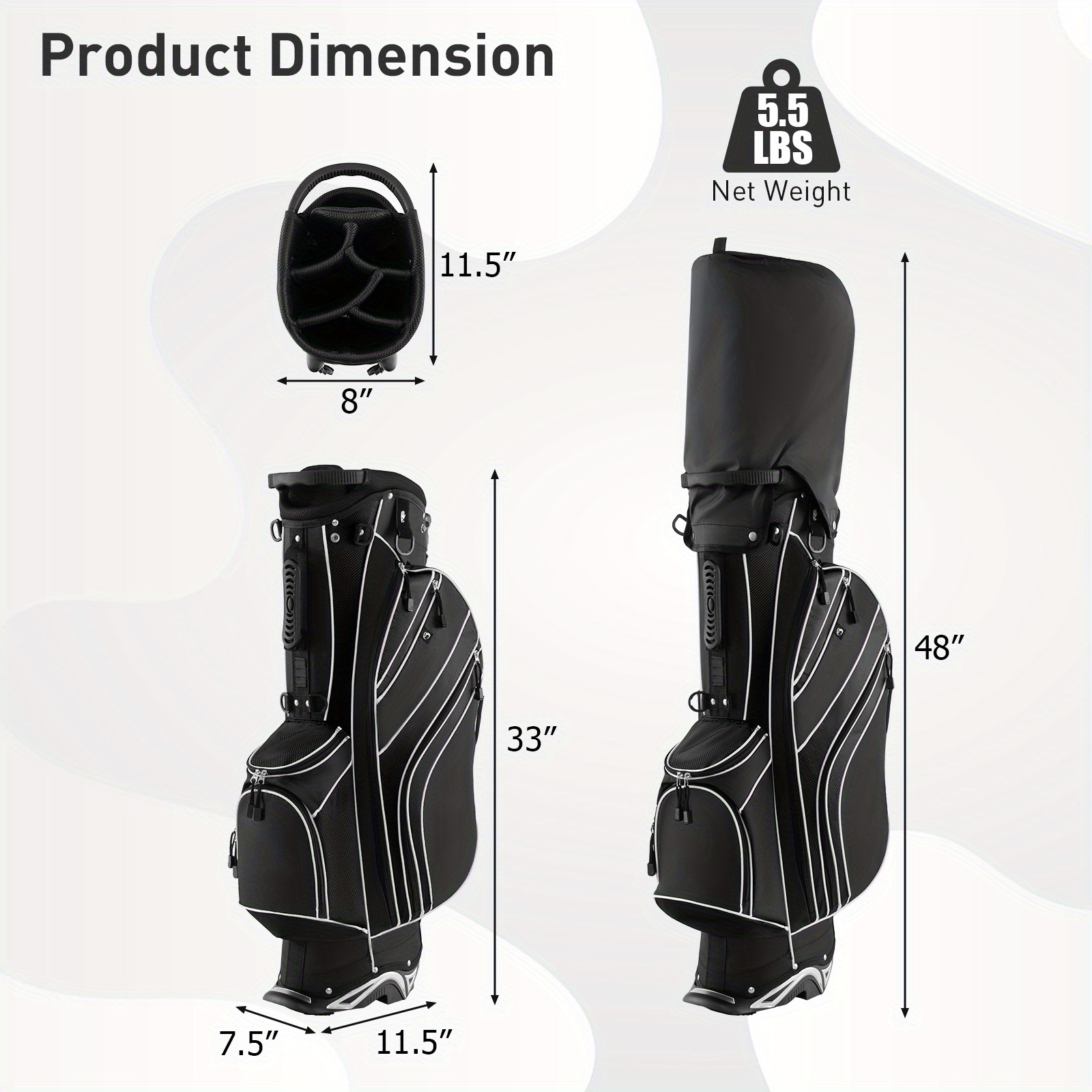 MULTIGOT Golf Stand Bag | 6 Way Divider, Polyester, with Carry Organizer Pockets Storage - Image 8