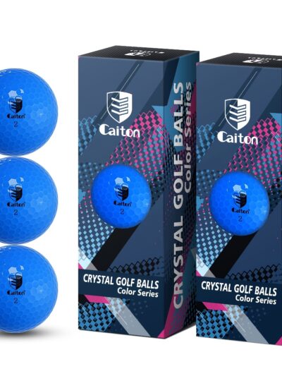 Caiton 6/3pcs Premium Blue Golf Balls, Dual-Layer Crystal Finish, Soft Feel & High Visibility, Optimized Control for Practice & Casual Rounds.