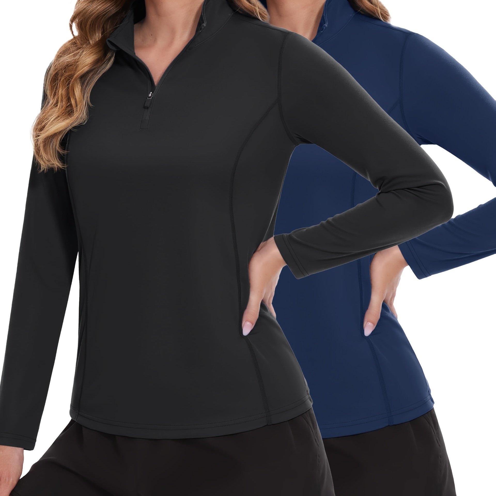 2pcs - Women's 1/4 Zip Pullover - Quarter Zip Golf Shirts - Image 14