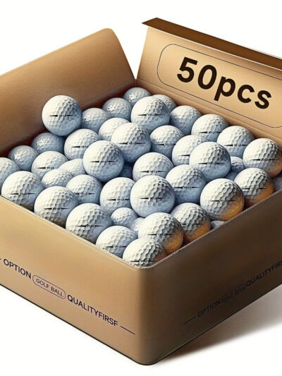 50 Pack 2-Ply Golf Balls with 332-Dimple Technology