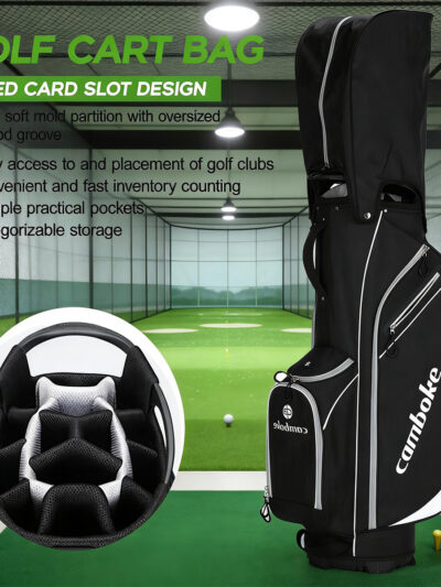 14-Way Golf Stand Bag with Individual Club Slots & Cooler Pocket, Anti-Scratch Protection, Lightweight Dual Strap Carry