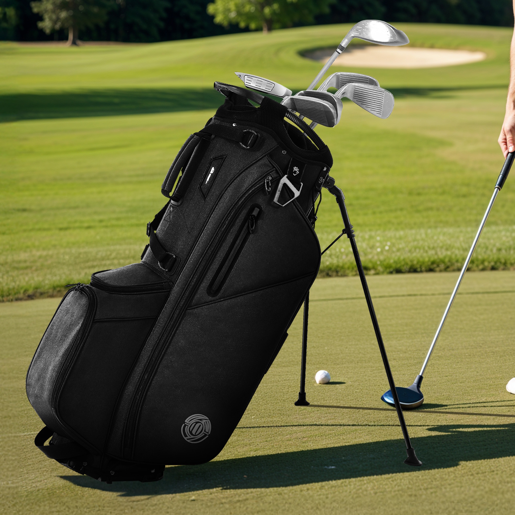 Shop source 14-Way Heavy-Duty Golf Stand Bag with Stand - Image 3