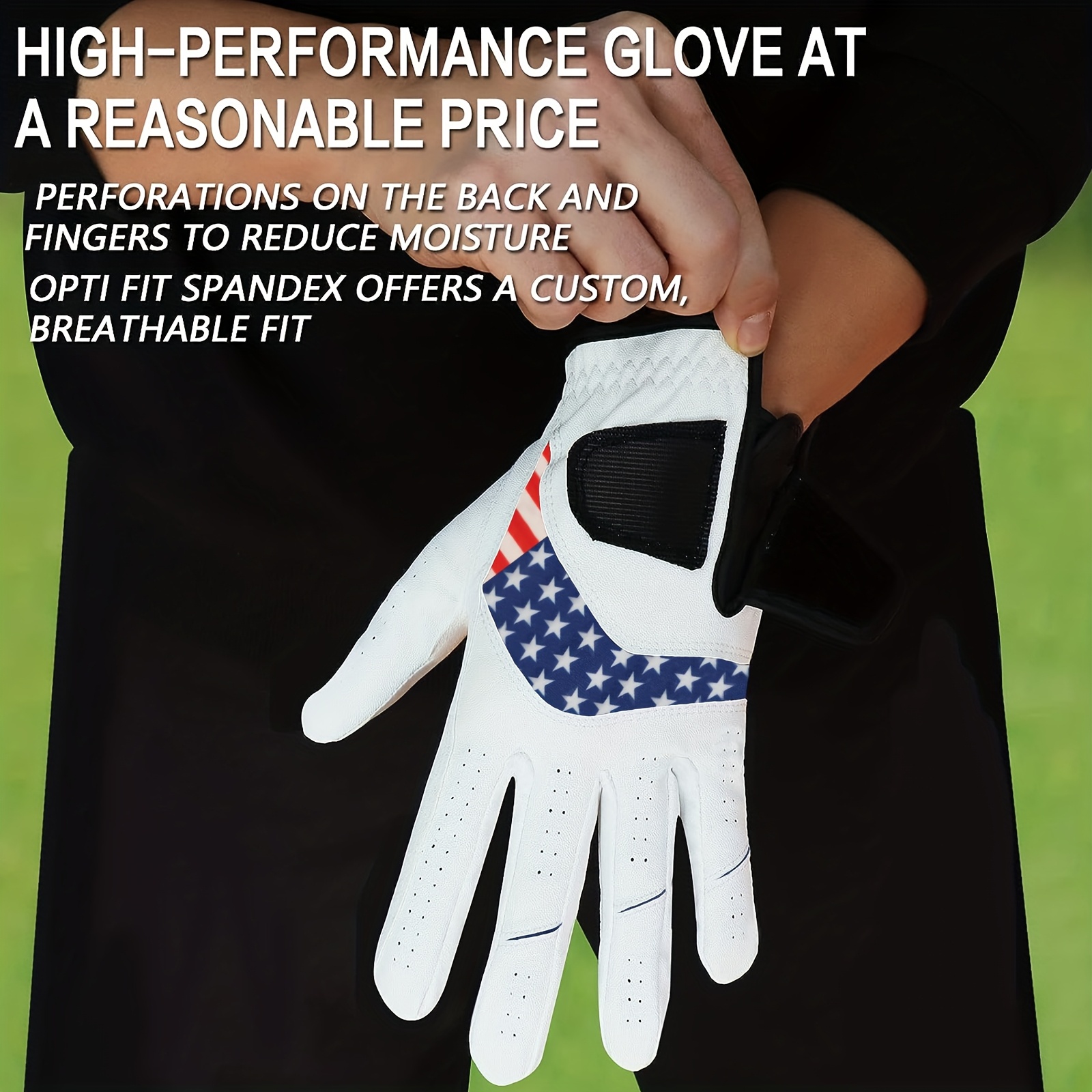 FINGER TEN Men's Golf Gloves 2pcs Left Hand All Weather GripSoft - Image 8