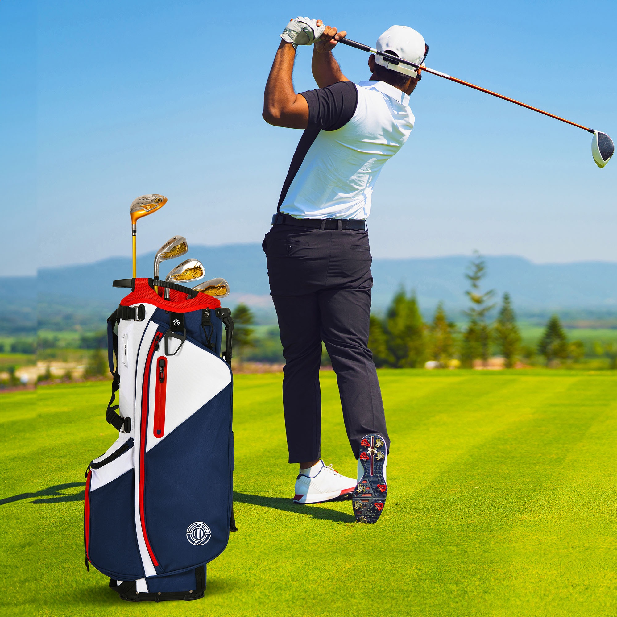 Shop source 14 Way Golf Bag with Stand, Lightweight Golf Stand Bag for Men Women - Image 3