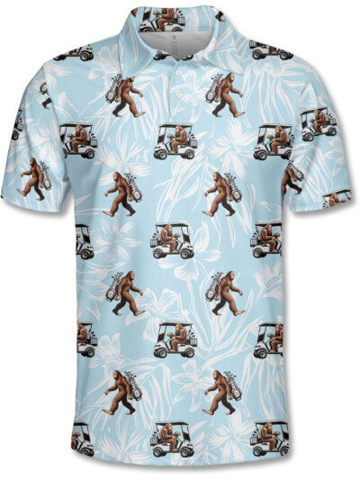 2D Flat Printing Men's Fun Golf Shirt