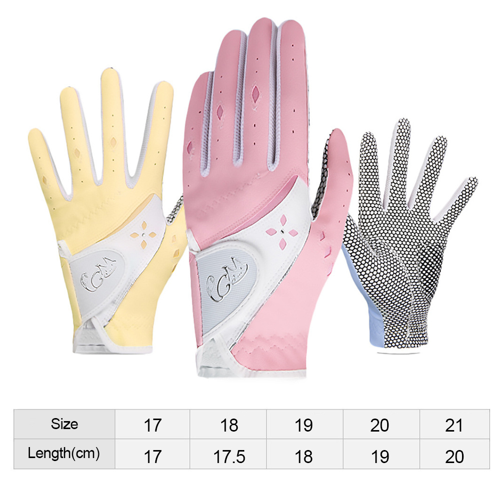 1 Pair Women's Breathable PU Golf Gloves with Non-Slip Grip - Image 13