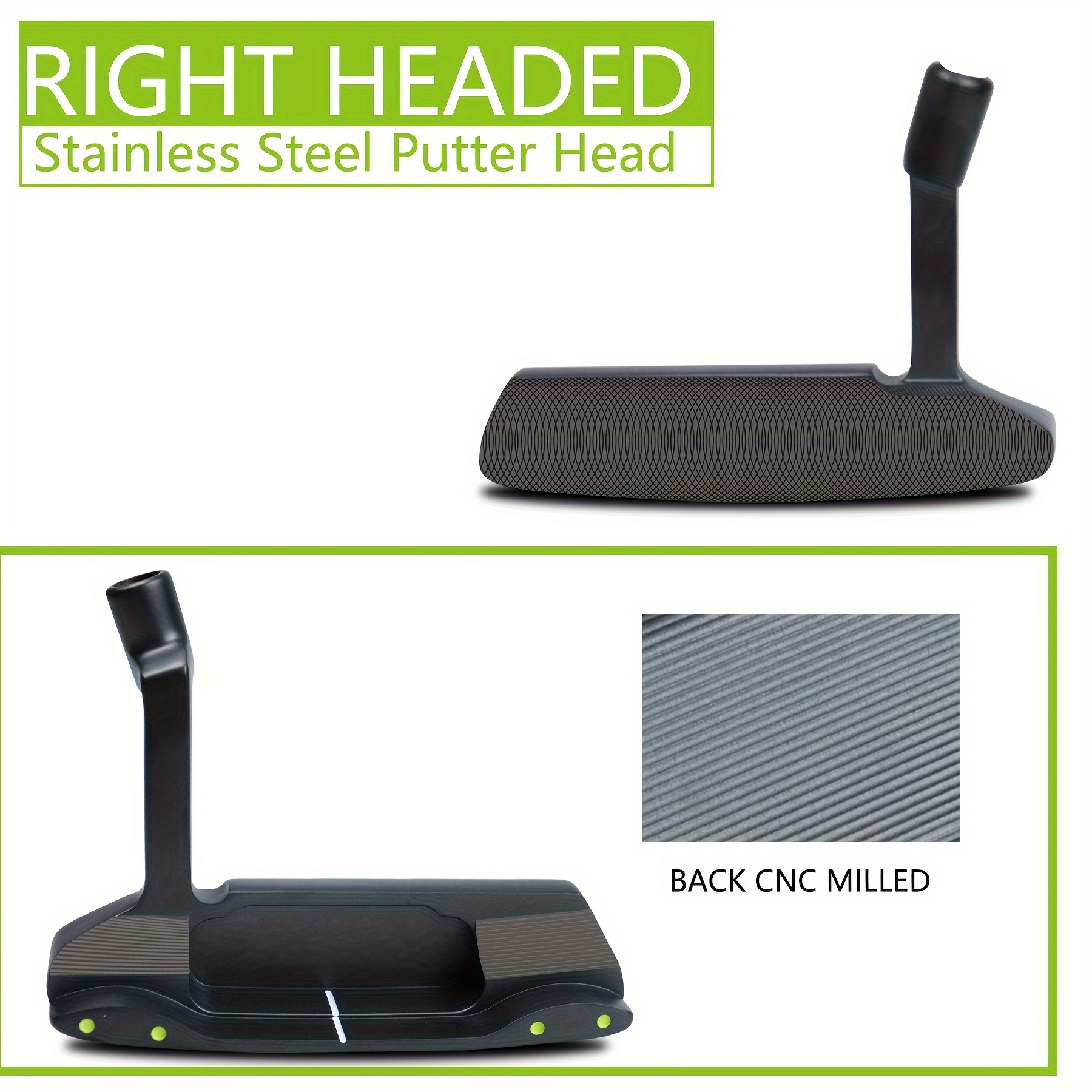 POSSOT Hot New Stainless Steel Bar Putter Genderless Right Hand With Screws Decorative Putter - Image 4