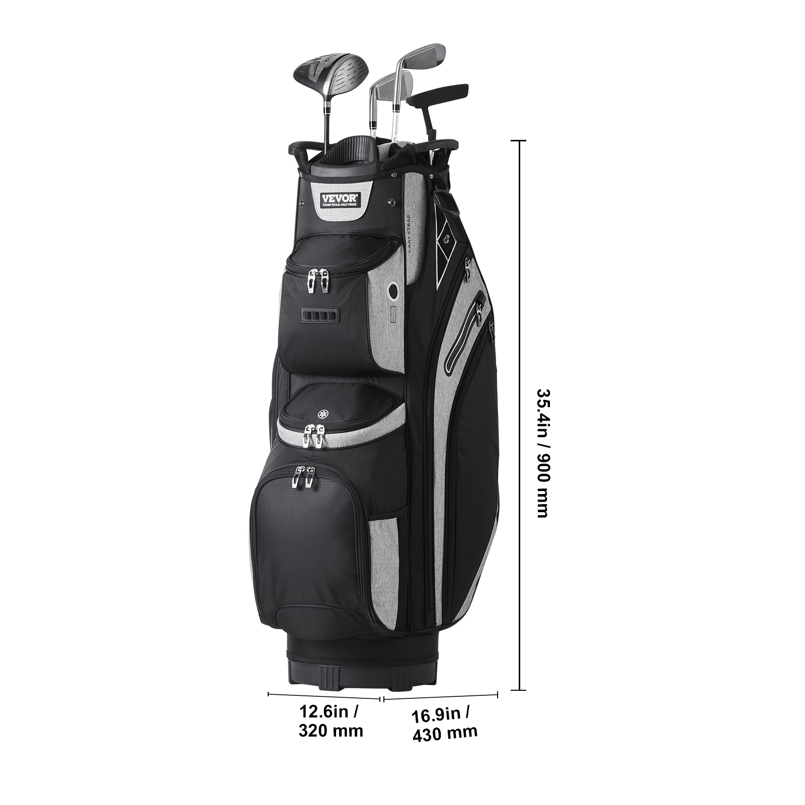 VEVOR Golf Cart Bag with 14 Way Organizer Divider Top, 36” 13 Pockets Premium Cart Bag - Image 9