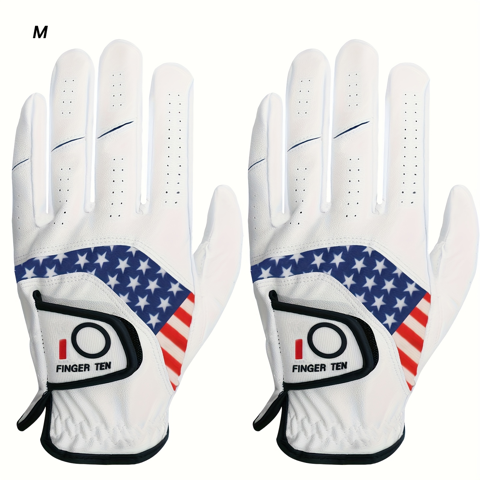 FINGER TEN Men's Golf Gloves 2pcs Left Hand All Weather GripSoft - Image 5