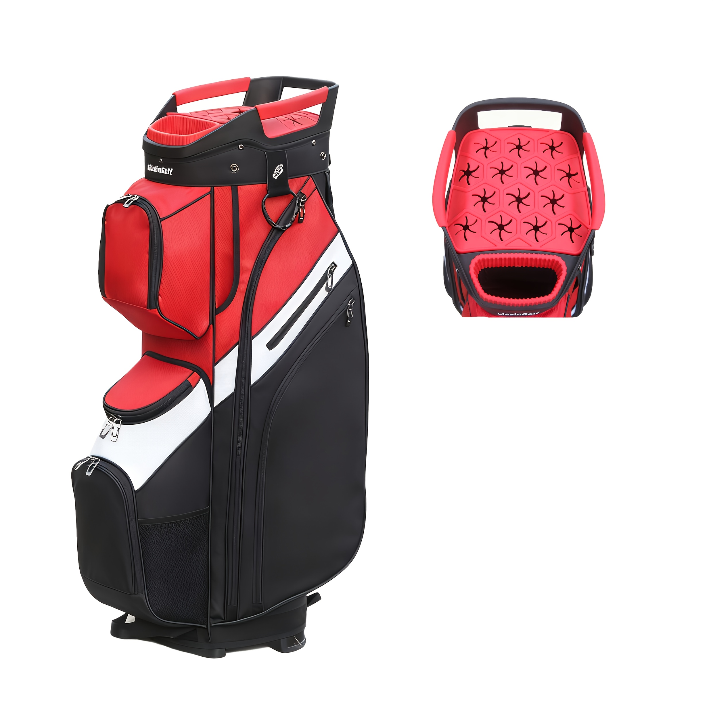 LivsinGolf 15-way Golf Cart Bag with Locking Club Dividers - Image 4