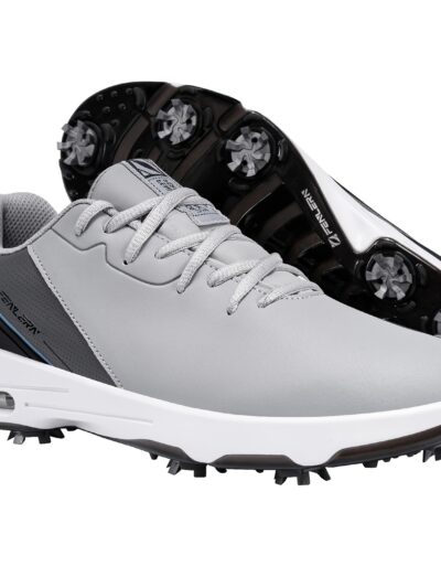 FENLERN Men's Waterproof & Breathable Golf Shoes with Cushioned Support, Full-Grip Cleats